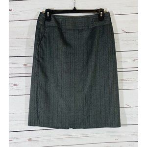 New York Clothing Co Skirt Womens Sz 6 Gray Herringbone Back Zipper Career EUC
